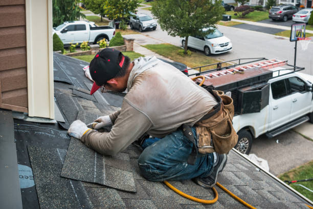 Professional Roofing technician working in Kingsley, PA